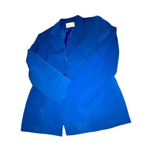 🌷Le Suit Blue Blazer Size 16 - Picture 2 of 6